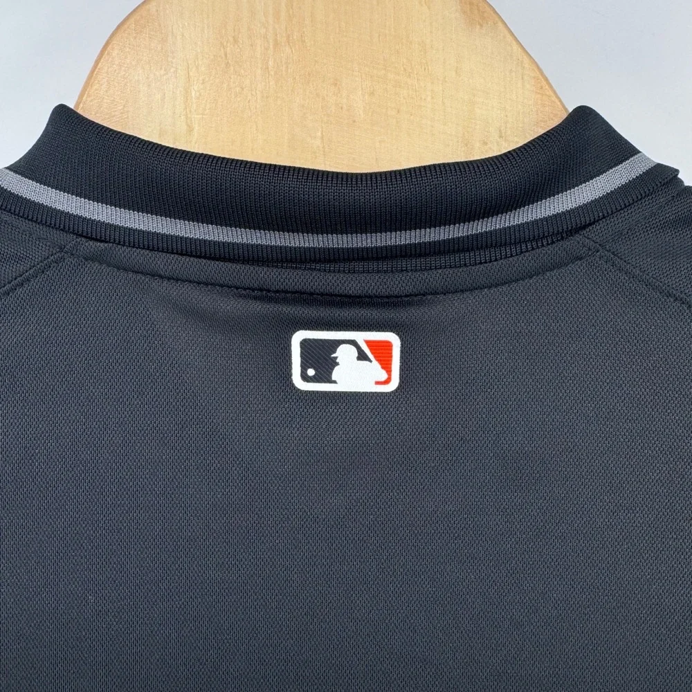 Nike MLB Authentic Collection Brooklyn Dodgers Dri-FIT Polo Shirt Mens XXL Black